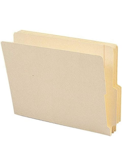 Smead End Tab File Folder, Shelf-Master® Reinforced 4" High Tab 1-1/8" Up from Bottom, Letter Size, Manila, 100 per Box (24179)