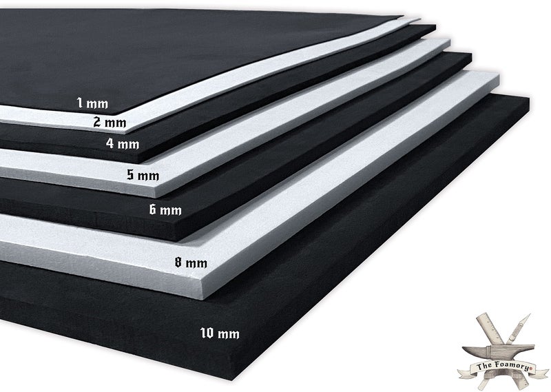 The Foamory Shape Retention EVA Cosplay Foam 5mm (1mm-10mm) 14x39 inch Black or White High Density EVA Foam Sheets. Premium 85 kg/m3 Heat Shape Material for DIY Convention or Halloween Costumes by The Foamory - Image 1