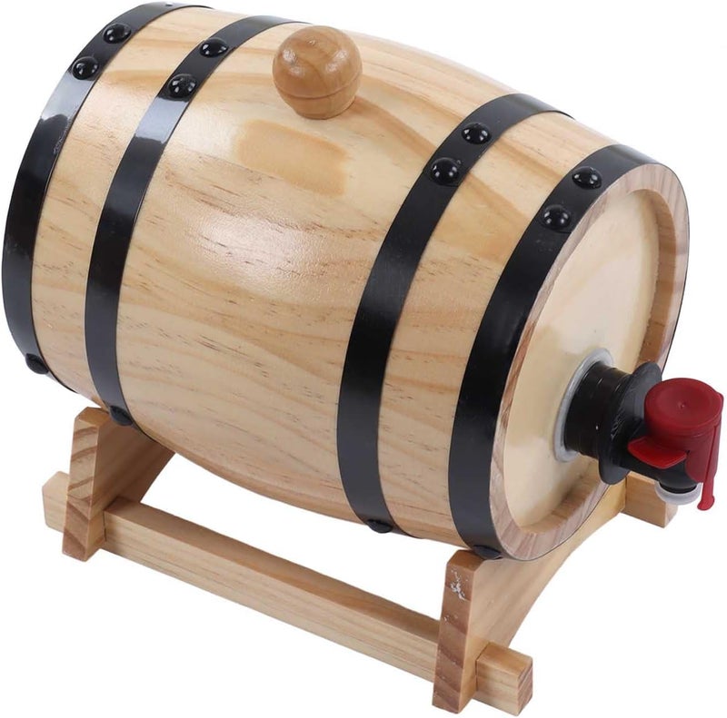 klarako Oak Aging Barrel, Durable Oak Barrels for Aging Whiskey, Wooden Whiskey Barrel Wine Barrel, Whiskey Aging Barrel Good Sealing Age Your Own Whiskey, for Beer Wine Bourbon Rum (5L) - Image 1