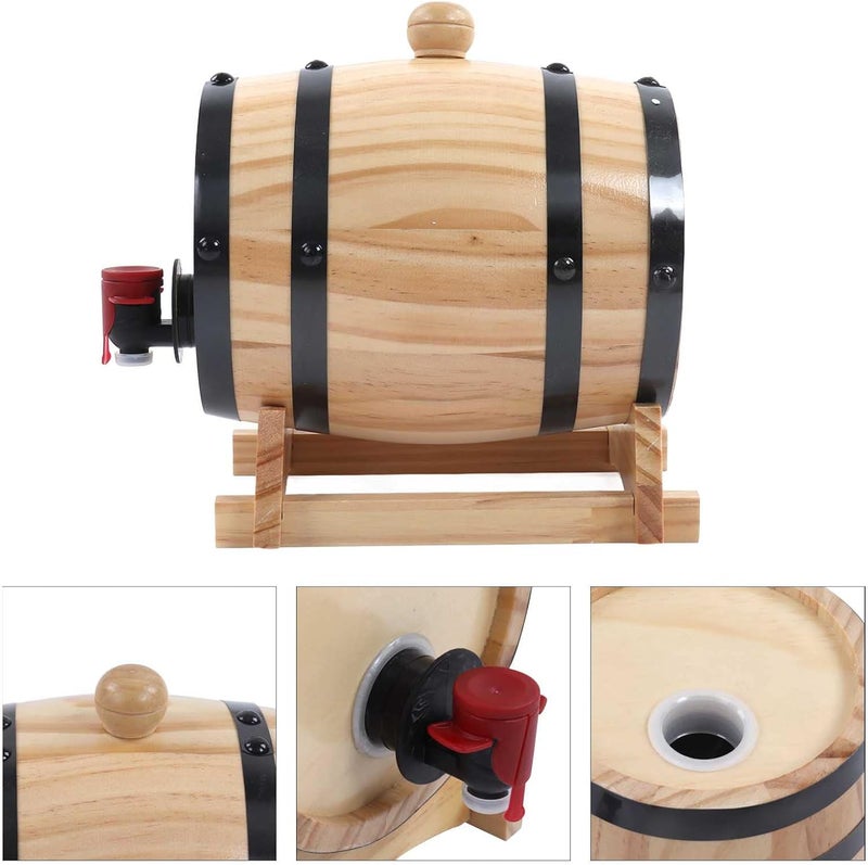 klarako Oak Aging Barrel, Durable Oak Barrels for Aging Whiskey, Wooden Whiskey Barrel Wine Barrel, Whiskey Aging Barrel Good Sealing Age Your Own Whiskey, for Beer Wine Bourbon Rum (5L) - Image 4