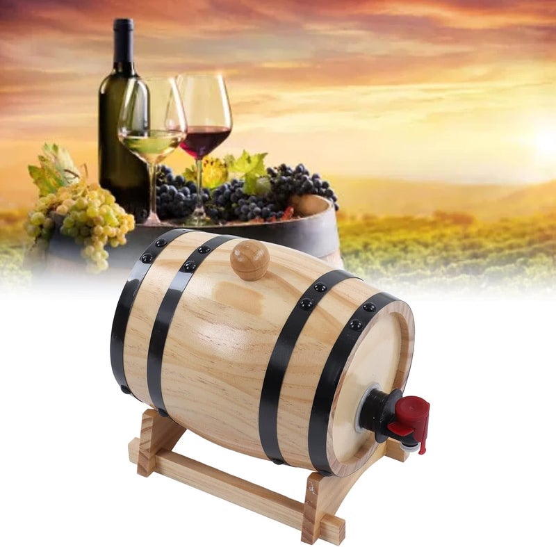 klarako Oak Aging Barrel, Durable Oak Barrels for Aging Whiskey, Wooden Whiskey Barrel Wine Barrel, Whiskey Aging Barrel Good Sealing Age Your Own Whiskey, for Beer Wine Bourbon Rum (5L) - Image 5