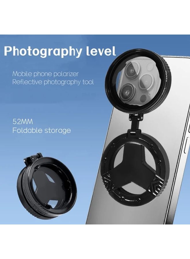 1pc 52mm Magnetic Clip On CPL Polarizing Filter For Mobile Phone Photography - Image 4