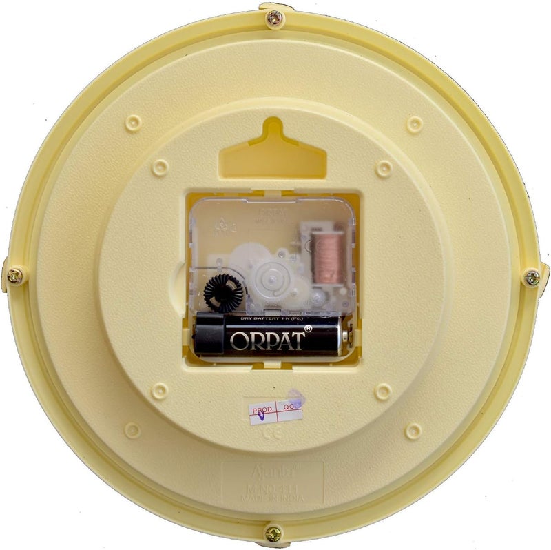 Ajanta Plastic Abstract Round Analog Wall Clock (18.8 Cm X 18.8 Cm X 3.5 Cm, Ivory) - Image 3