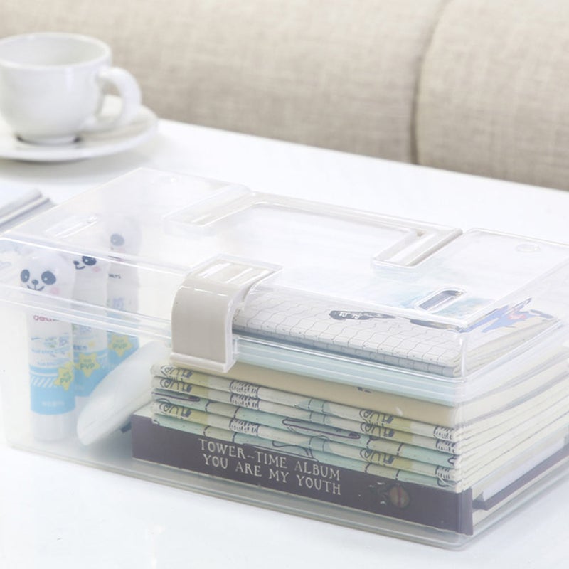 2pcs Multipurpose Storage Box Home Use Transparent Box Storage Container - Image 2