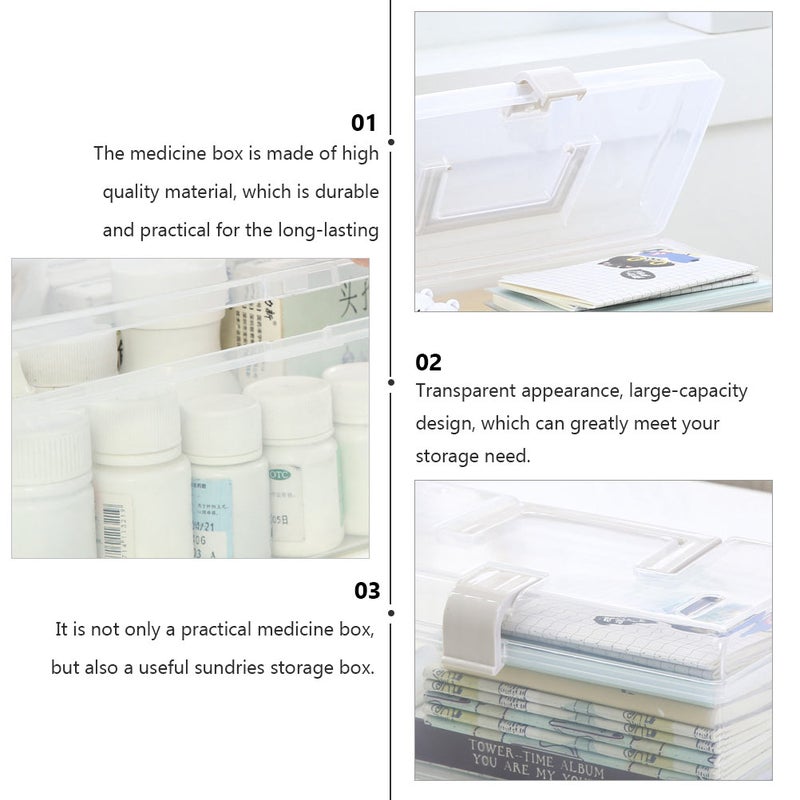 2pcs Multipurpose Storage Box Home Use Transparent Box Storage Container - Image 5