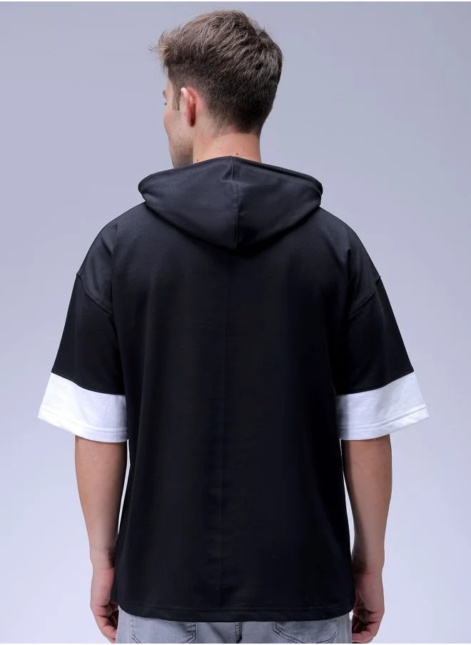 شركة المرآب الهندية Men Oversized Batman Overhead Hooded Sweatshirt