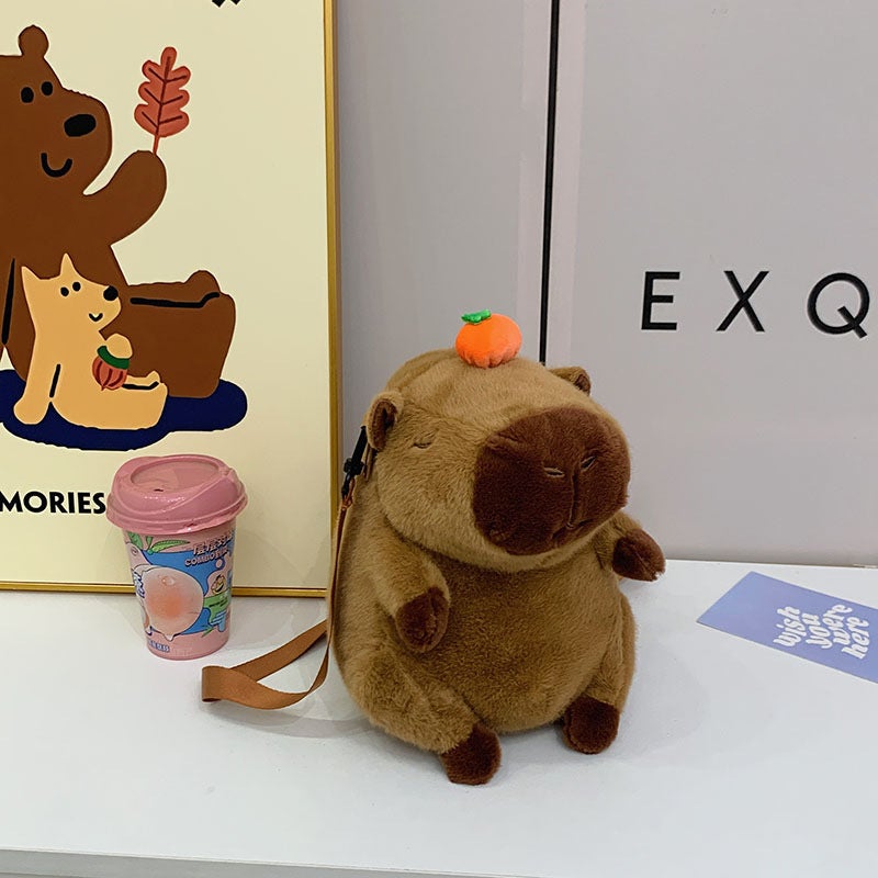 Capybara Capybara Plush Bag Backpack Children'S Capybara Bag Cute Animal Doll Backpack Cartoon Doll - Image 1