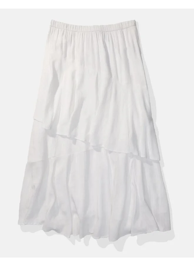 American Eagle High Waist Tiered Midi Skirt