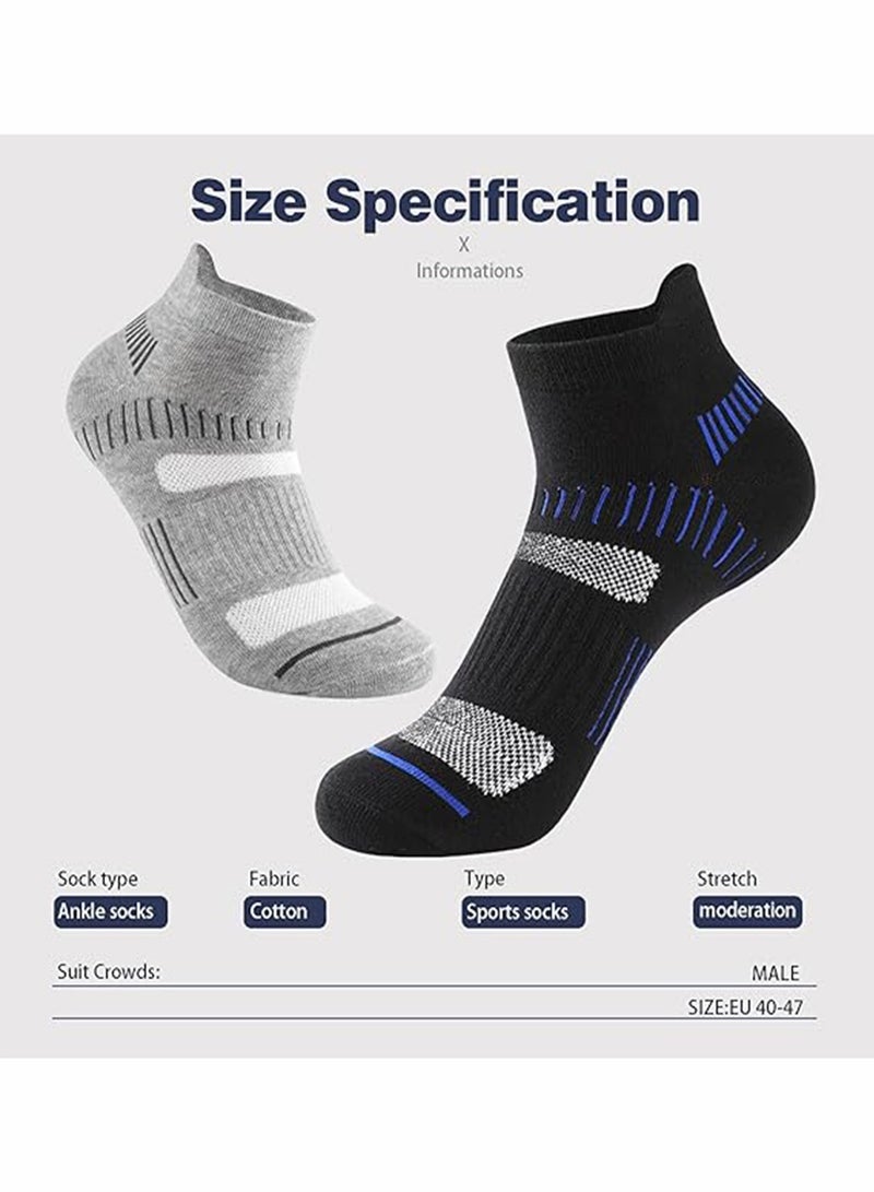 يوڠام 5 زوج من جوارب الرجال الرياضية، منخفضة القص، مضادة للرائحة، تمتص العرق، مريحة لجميع الفصول، مثالية للأنشطة، الجري والاستخدام اليومي - Image 2