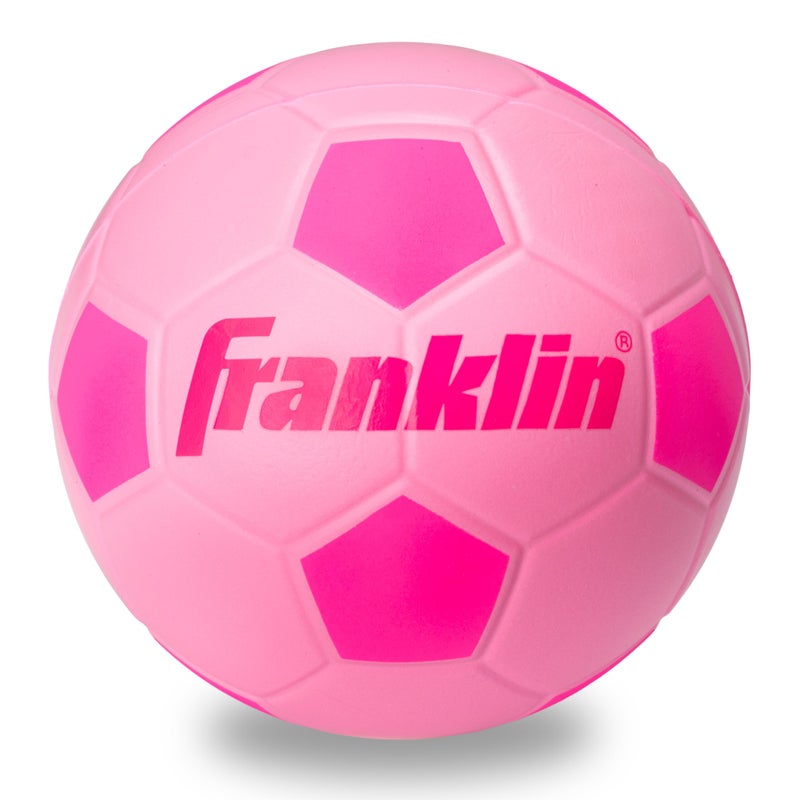 Franklin Sports Kids Foam Soccer Ball Mini Soft Foam Youth Soccer Ball Indoor Outdoor Toy Soccer Ball for Kids Probrite 65 Mini Foam Ball Soft Backyard Practice Toy Ball Pink - Image 2