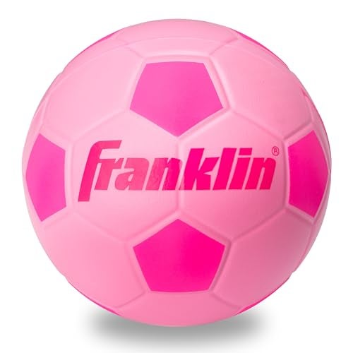 Franklin Sports Kids Foam Soccer Ball Mini Soft Foam Youth Soccer Ball Indoor Outdoor Toy Soccer Ball for Kids Probrite 65 Mini Foam Ball Soft Backyard Practice Toy Ball Pink - Image 1