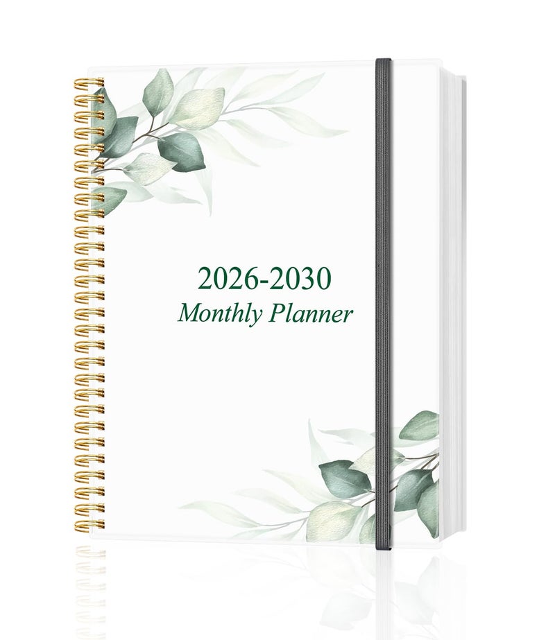 Tuun Fuplan 2026-2030 Monthly Planner - 60 Month PLanner Calendar from January 2026 to December 2030, 5 Year Planner 2026-2030 with Flexible Cover, Inner Pocket, Perfect for Home | School | Office, 8.5" x 11", Green Leaf - Image 1