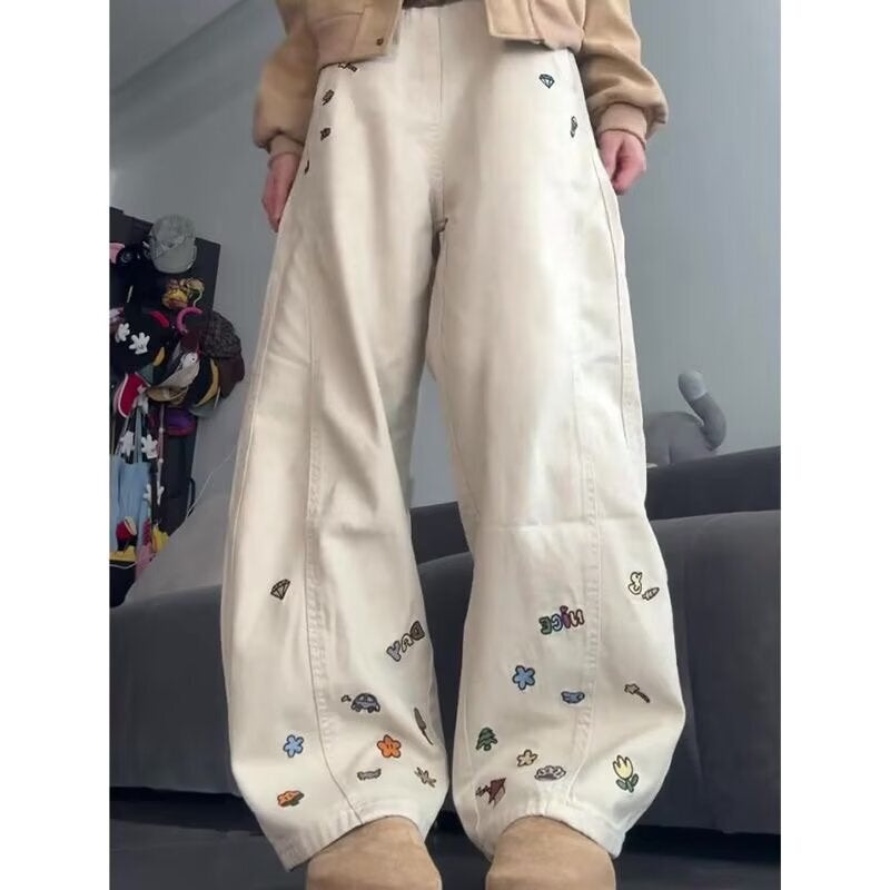 Unisex Classic Denim Jeans Loose Fit Daily Outdoor Wear - Image 1