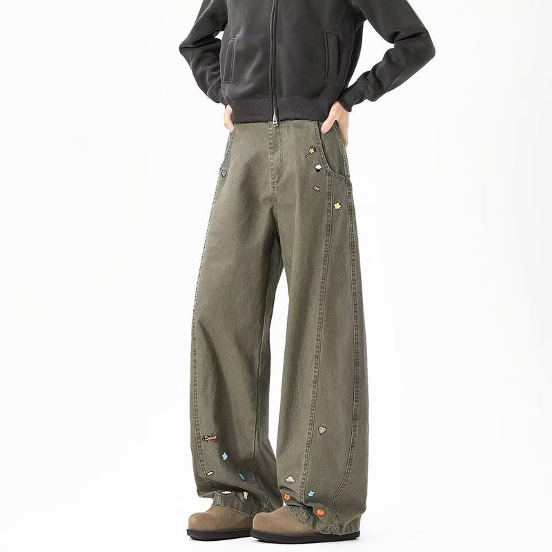 Unisex Classic Denim Jeans Loose Fit Daily Outdoor Wear - Image 2