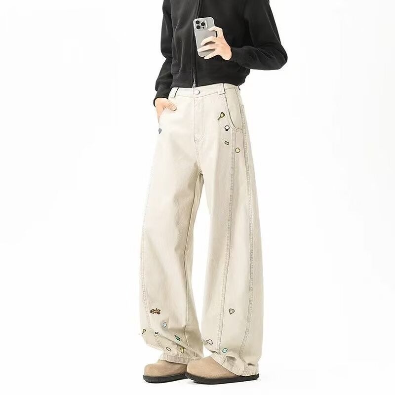 Unisex Classic Denim Jeans Loose Fit Daily Outdoor Wear - Image 5