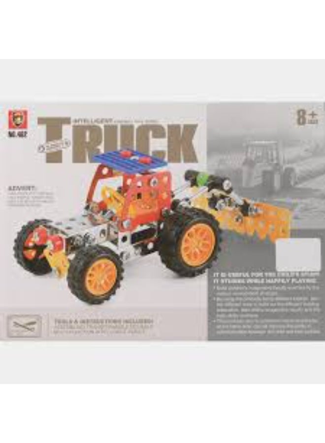 Dreamzon Metal Construction Tractor Building Set – 132 Pieces DIY Assembly Puzzle Toy for Kids & Adults | Metal & Plastic Model Kit | AK6643 - Image 1