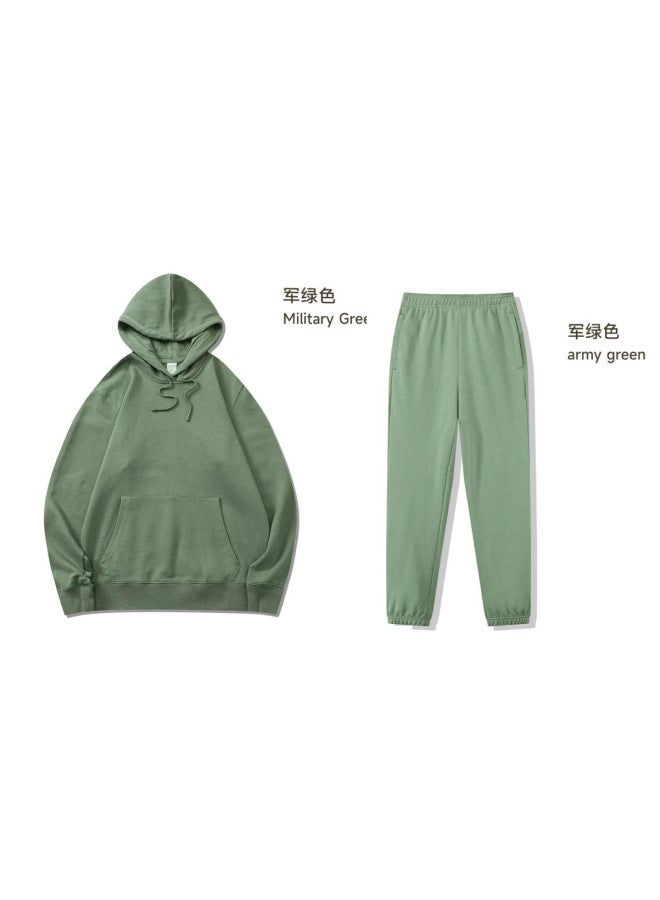 Autumn And Winter Sportswear Suit Group Pure Cotton Games Two-piece Top Training Clothing Long-sleeved Adult Sweatshirt Customization