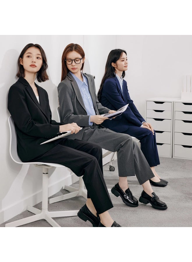 Lady Bird Miss Bird Lucky Series Black Professional Suit Set Women's Civil Service Interview Formal Commuter Elegant Blazer Set - Image 3