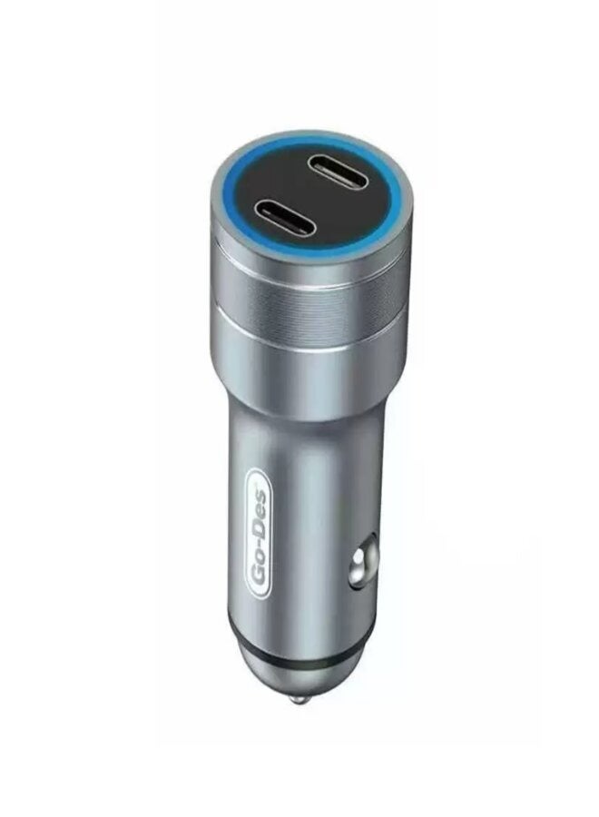 GO-DES Go des Double PD Output Vehicle Charging Head With LED 40W - Image 2