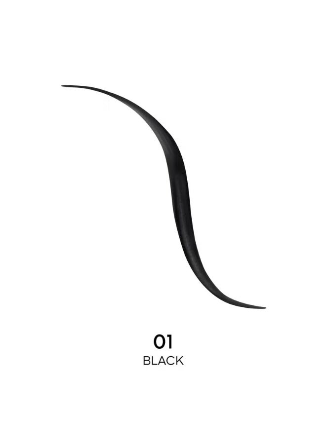 غيرلان قلم تحديد العيون الجرافيكي المقاوم للماء من جيرلان نوار جي، يدوم 24 ساعة، 11 جم - 01 أسود - Image 2