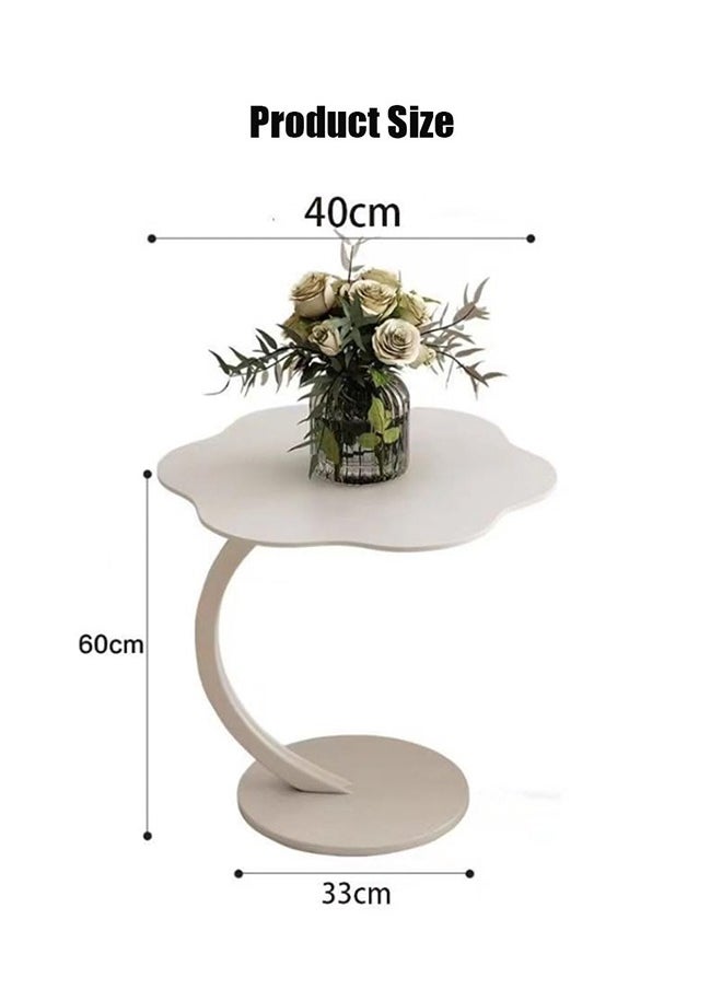 XiuWoo - Sturdy Cloud Flower Shaped C-Shaped Coffee Table Sofa Side Table End Table For Living Room Bedroom - Image 1