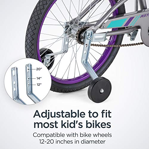 Schwinn Training Wheels, Fits 12 - 20 Inch Kids Bikes, Includes Mounting Hardware, Adjustable Steel Brackets, Detachable, Fun Sticker Decals, Easy to Install, Training Wheels for Kids Bike - Image 3