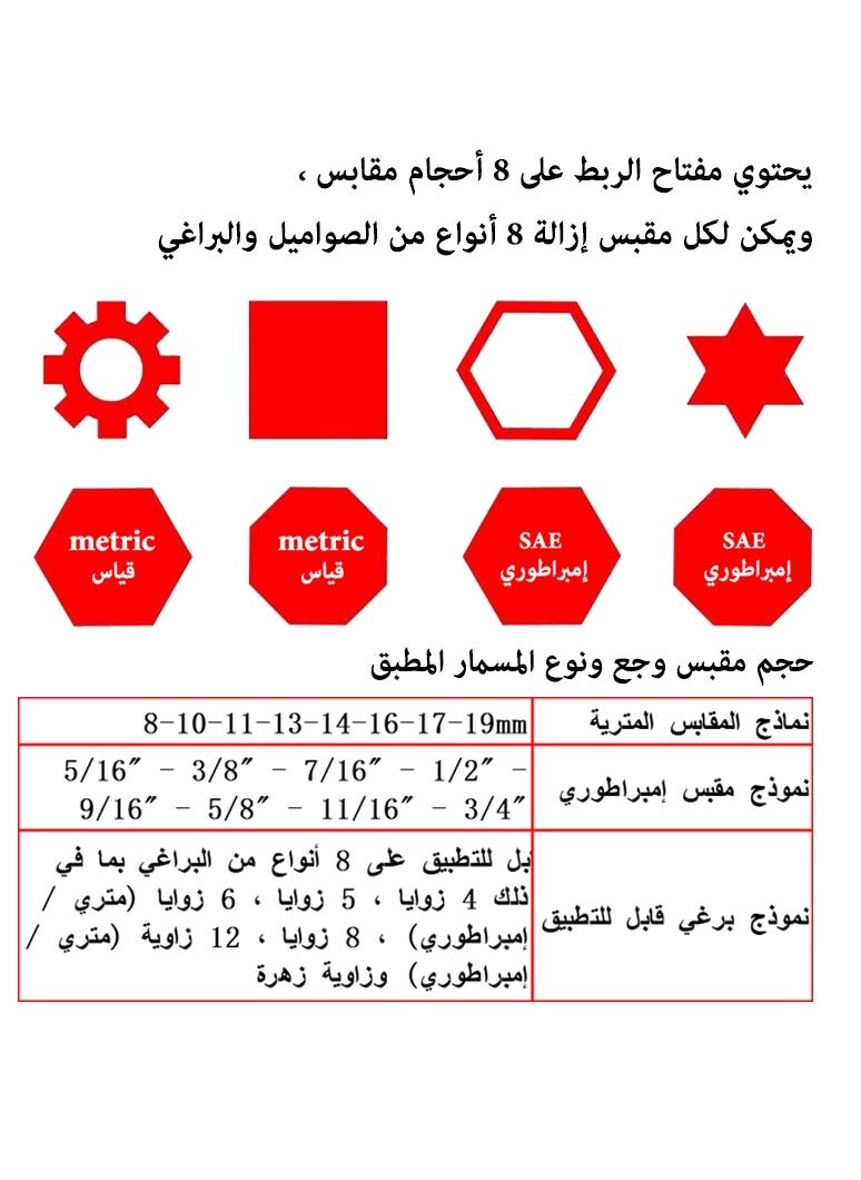 ماركة غير محددة - مفتاح ربط عالمي متعدد الوظائف 64 في 1 أدوات مفتاح الربط في مقبس واحد، أداة إصلاح السيارات العالمية للأثاث - Image 1