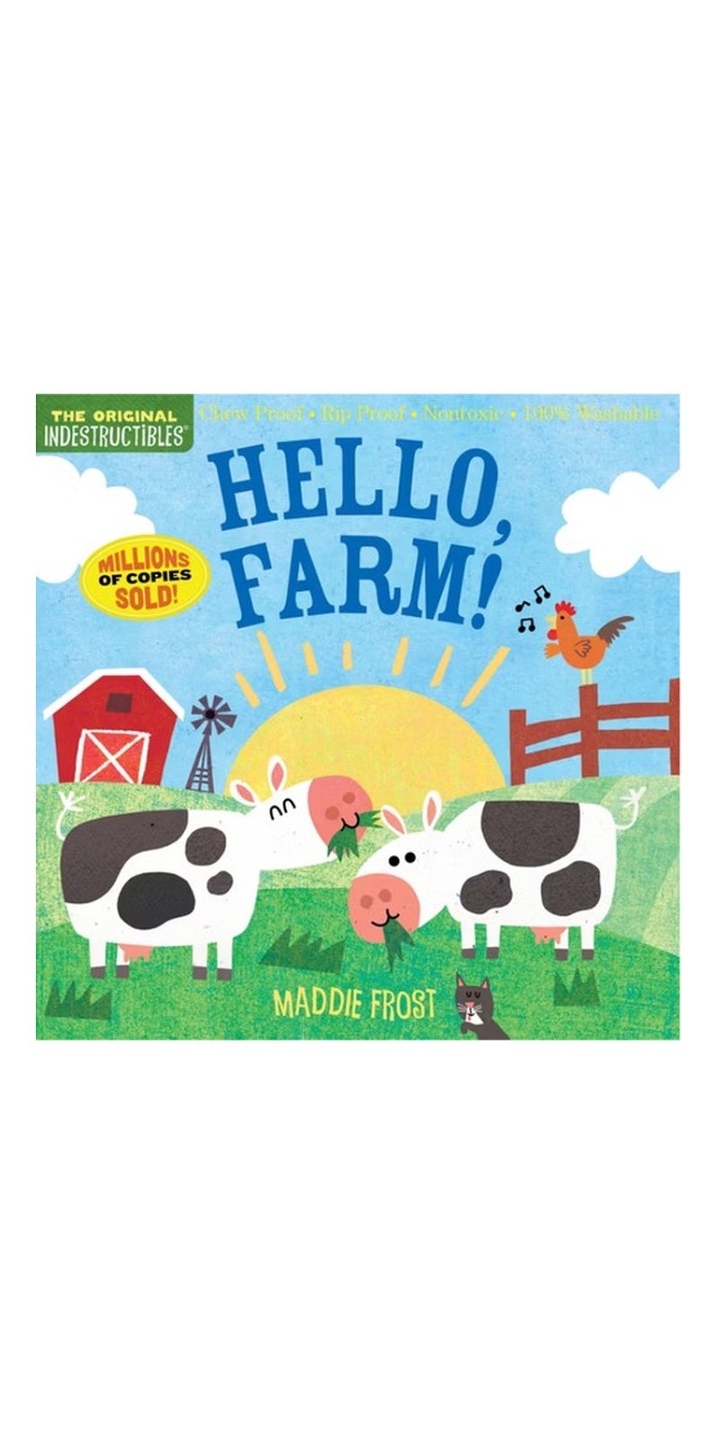 Workman Indestructibles: Hello, Farm!: Chew Proof · Rip Proof · Nontoxic · 100% Washable (Book for Babies, Newborn Books, Safe to Chew) - Image 1