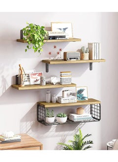 MarlaMall Floating Shelves Wall Mounted  Wood Display Storage Wall Shelves for Living Room Bedroom Office Bathroom Kitchen Decoration  - Image 2