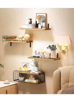 MarlaMall Floating Shelves Wall Mounted  Wood Display Storage Wall Shelves for Living Room Bedroom Office Bathroom Kitchen Decoration  - Image 3
