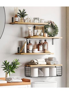 MarlaMall Floating Shelves Wall Mounted  Wood Display Storage Wall Shelves for Living Room Bedroom Office Bathroom Kitchen Decoration  - Image 4