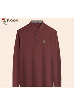 Tucano Men's Business Casual Long Sleeved T-Shirt Polo Shirt Top  - Image 1
