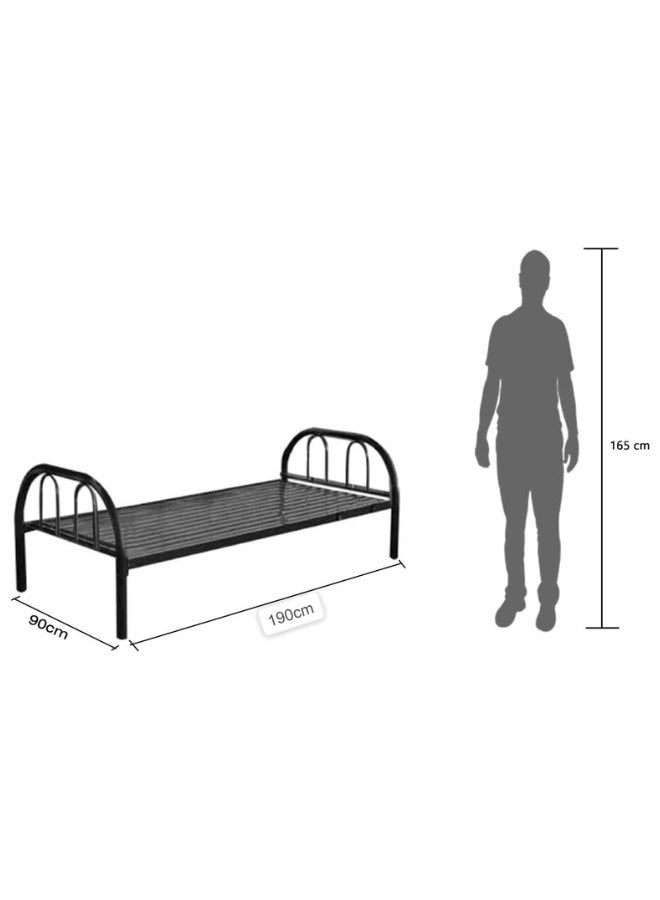 SULSHA Single Steel Bed Black 190x20x90 centimeter - Image 4
