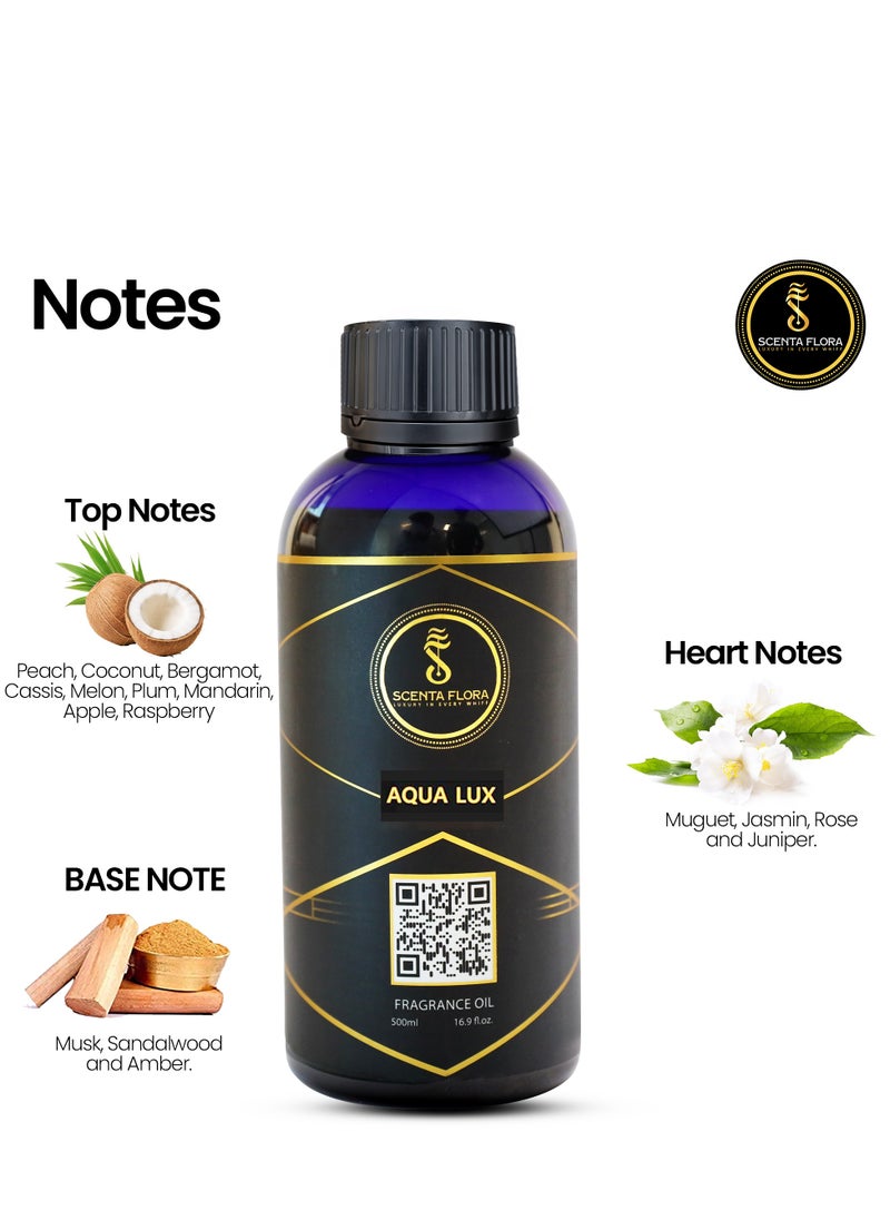 سينتا فلورا زيت عطر Aqua Lux لموزعات الروائح - علاج بالروائح - رائحة مهدئة، شافية ومريحة (500 مل)  - Image 3