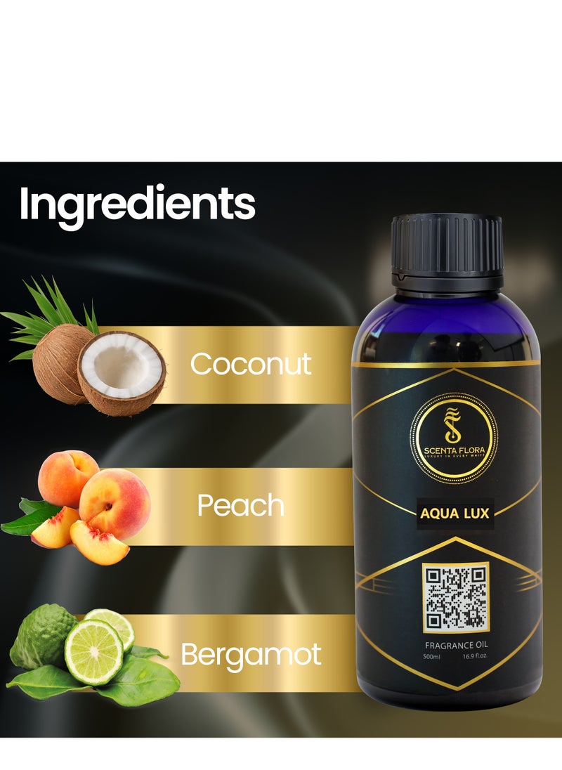 سينتا فلورا زيت عطر Aqua Lux لموزعات الروائح - علاج بالروائح - رائحة مهدئة، شافية ومريحة (500 مل)  - Image 5