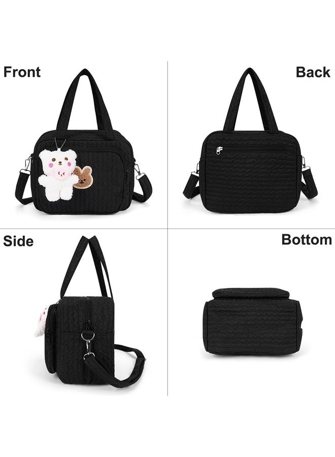 Baby Diaper Bag Tote, Cute Mommy Nappy Crossbody Travel Tote, Multifunction Storage Bag  - Image 2