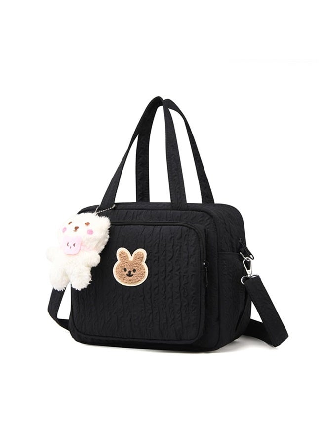 Baby Diaper Bag Tote, Cute Mommy Nappy Crossbody Travel Tote, Multifunction Storage Bag  - Image 1