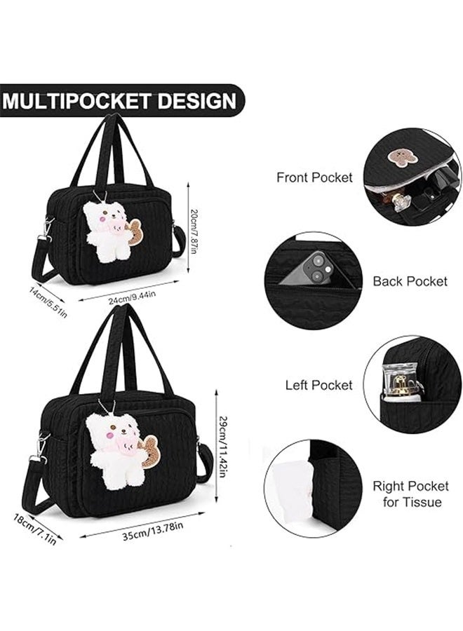 Baby Diaper Bag Tote, Cute Mommy Nappy Crossbody Travel Tote, Multifunction Storage Bag  - Image 5