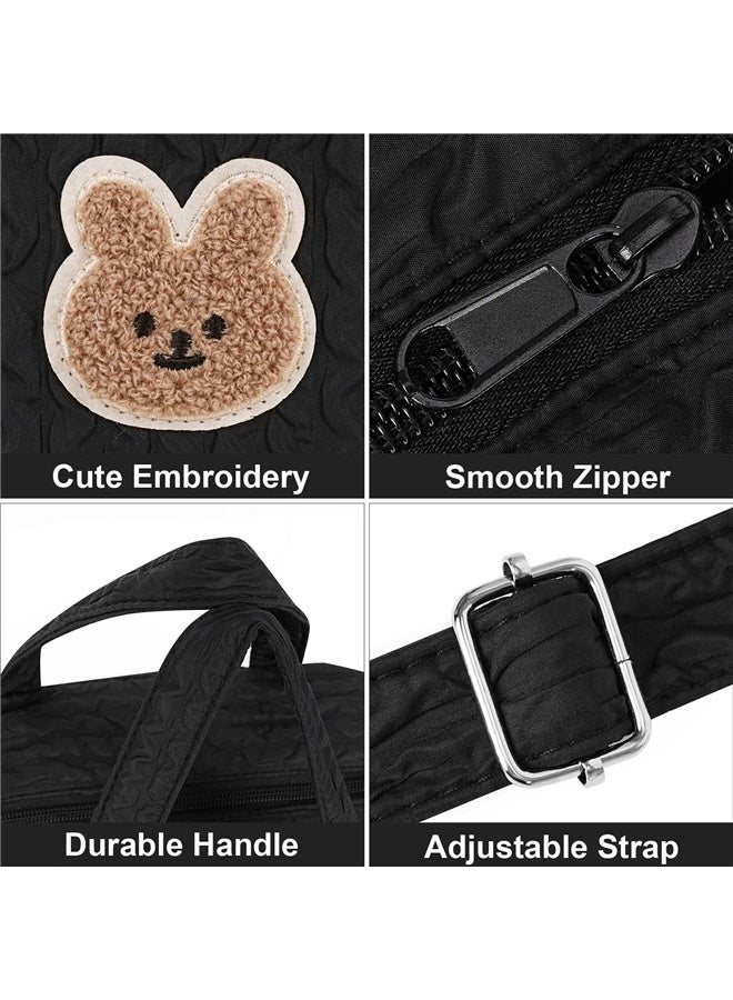Baby Diaper Bag Tote, Cute Mommy Nappy Crossbody Travel Tote, Multifunction Storage Bag  - Image 4