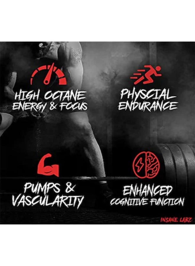 Insane Labz Psychotic Pre-Workout Peach Mango 215g – 35 Servings - Image 2