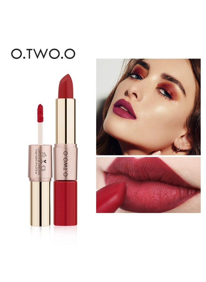 OTWOO O.TWO.O Velvet Matte Lip Gloss – Double-Head Long-Lasting Liquid Lipstick ( #1) - Image 4
