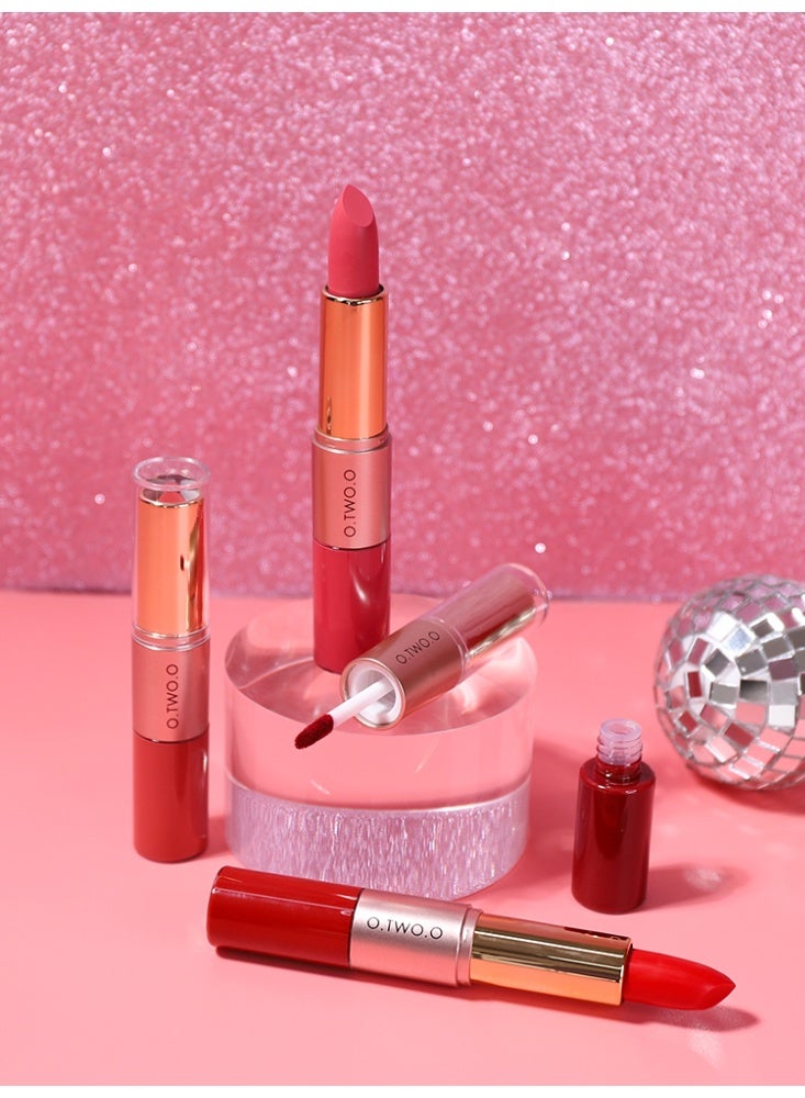 OTWOO O.TWO.O Velvet Matte Lip Gloss – Double-Head Long-Lasting Liquid Lipstick ( #1) - Image 5