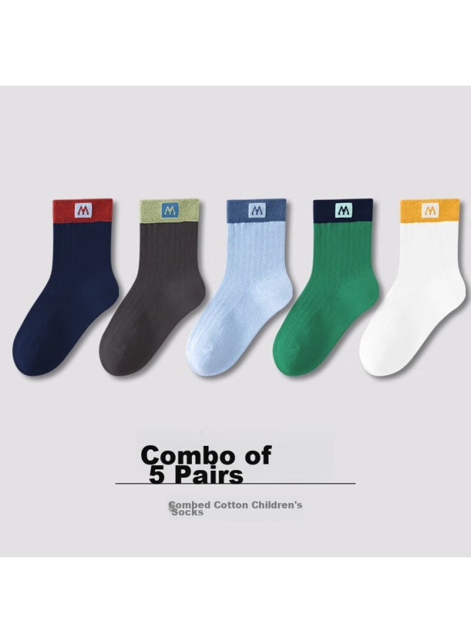 Cotton weapons Cotton Odor-resistant Children's Socks, Boys And Girls Socks, Youth Seamless Socks, Pure Cotton Sweat-absorbing, 7a Grade Antibacterial, Wear-resistant Mid-calf Socks - Image 2