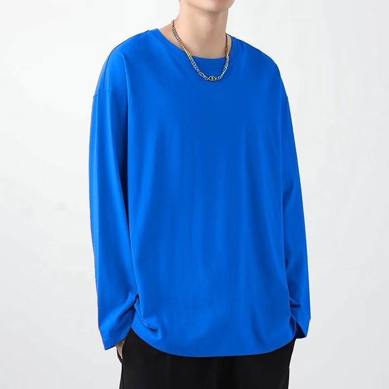 New Mens Pullover Hoodie Korean Long Sleeve Sweatshirt Dark gray  - Image 4