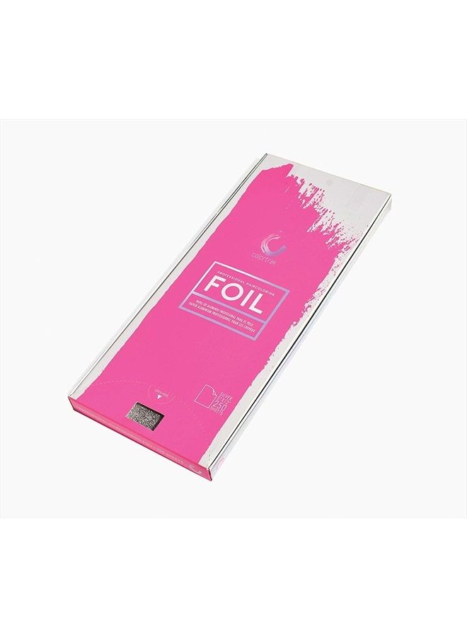Colortrak Embossed Hair Coloring Foil Sheets, Professional, Convenient 5 x 12 inch Long Pre-cut Sheets, Easy to Grab During Processing, Silver, No Separating Tissues Need, 250 Sheets Per Box - Image 1