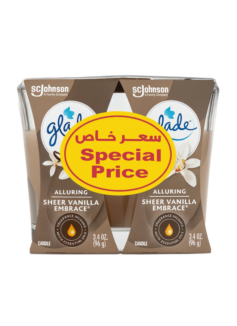 Glade Automatic Spray Refill Sheer Vanilla Embrace Air Freshener Odour Eliminator Fits Glade Dispenser 2 x 96g - Image 1