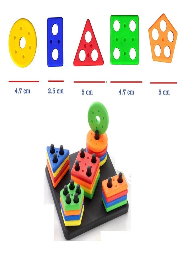 FOXIGON Shape Sorter Toy for Kids - Educational Activity Cube for Toddlers | Color Matching & Learning Toy - Best Gift for 1 2 3 Years Old (Square, Multicolor) - Image 3