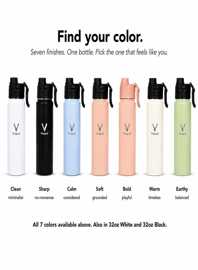 Vitapod Vacuum Insulated Stainless Steel Water Bottle, Double Wall, Leak Proof, BPA-Free, 18/8 Food-Grade (White, 32oz) - Image 3