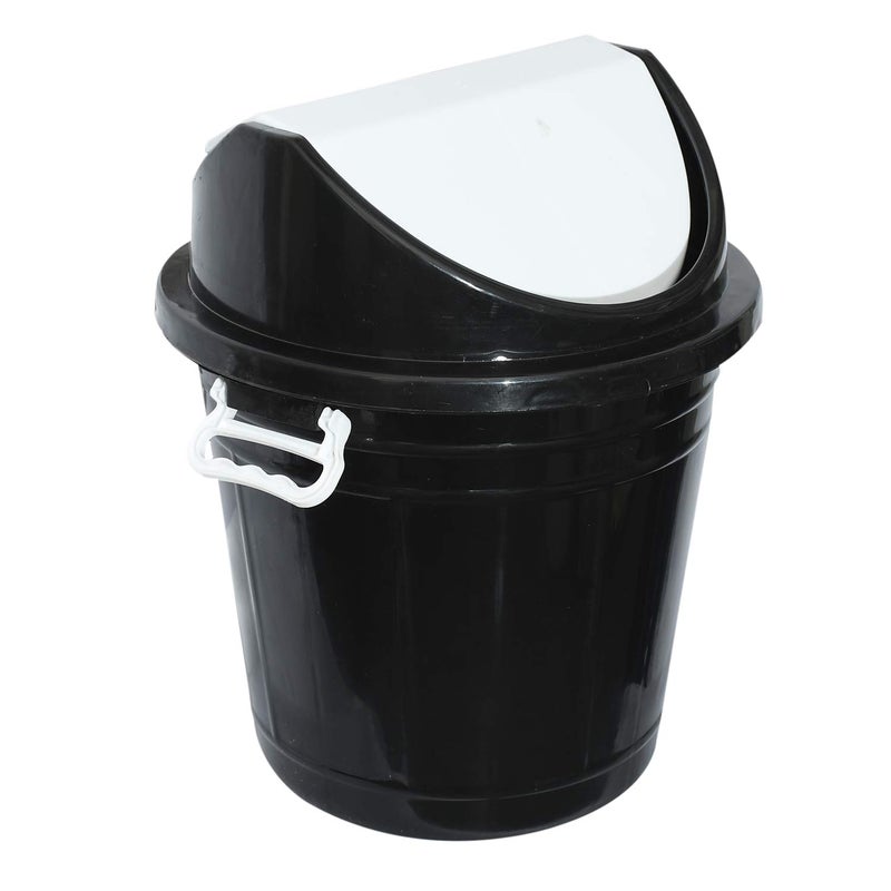 Kuber Industries Heart Home Plastic Swing Lid Garbage Waste Dustbin for Home, Office, Factory, 30 Liters, Large Size (Black) - HEART2311 - Image 4