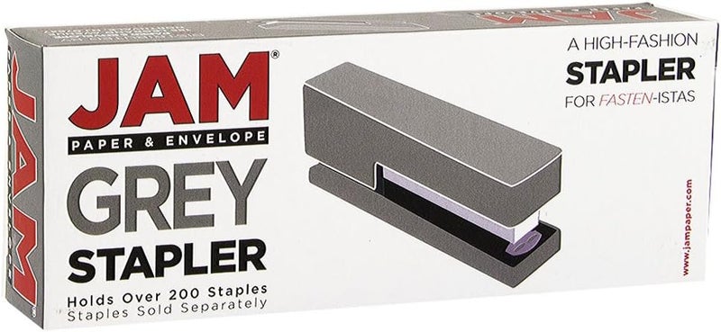JAM Paper Modern Desk Stapler - Gray - Sold Individually - Image 2